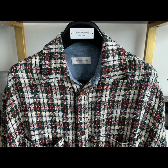Faith Connexion Tweed Oversized Shirt Size S - Picture 2 of 7